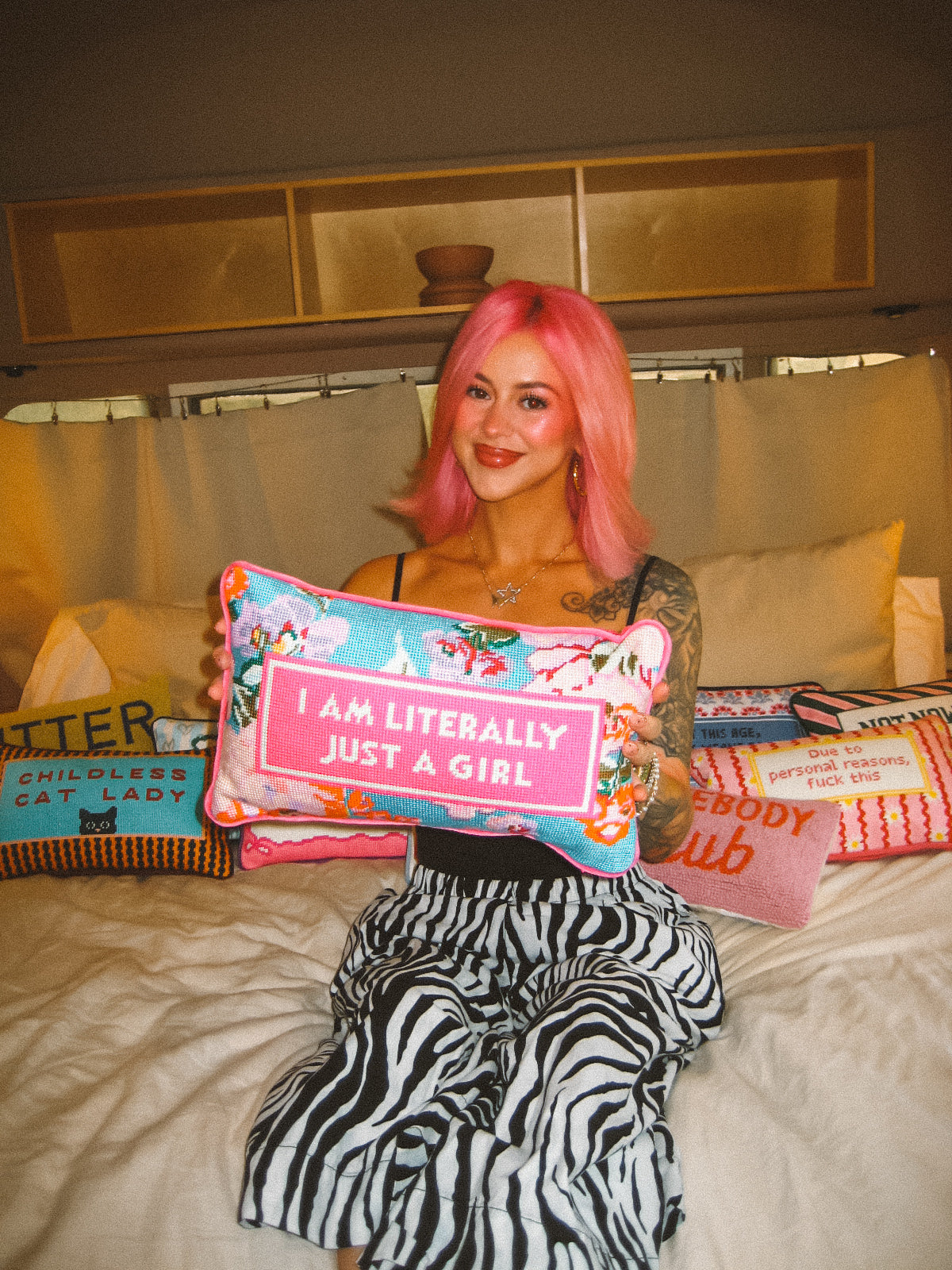 literally just a girl pillow