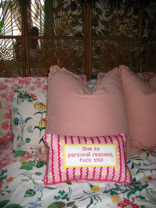 due to personal reasons.. pillow