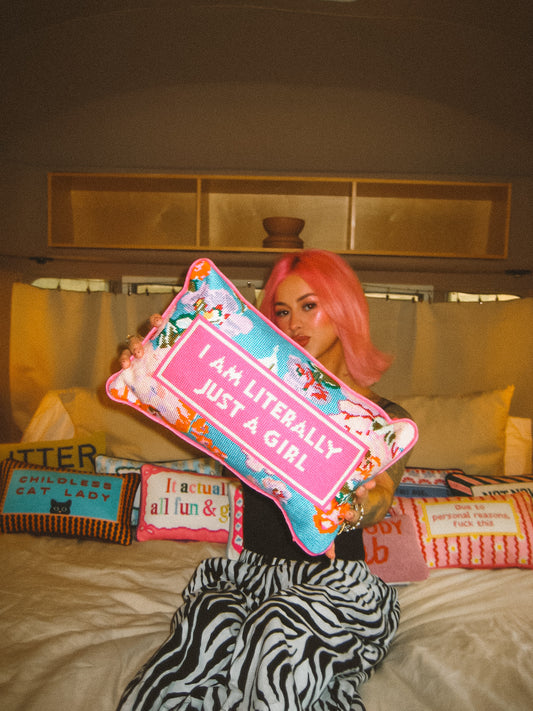 literally just a girl pillow